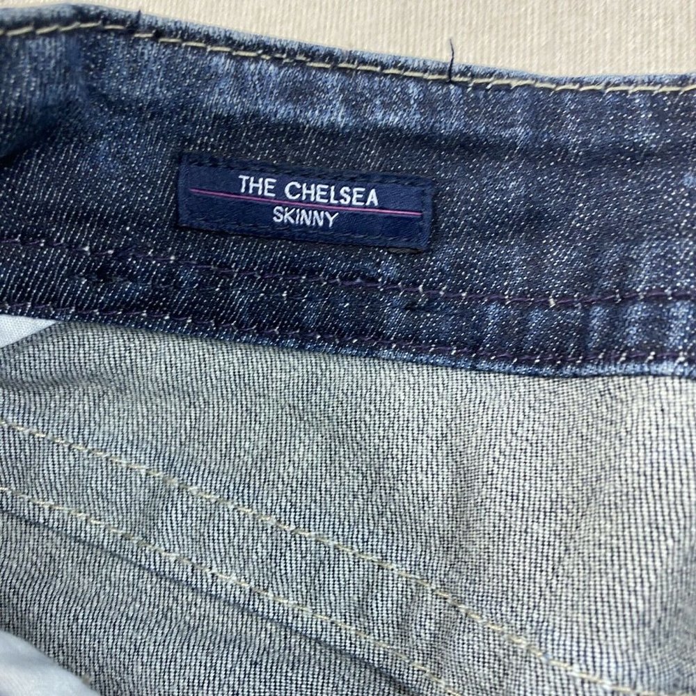 Vigoss The Chelsea Destructed Skinny Jeans Size 27 x 28 Dark - Picture 2 of 6